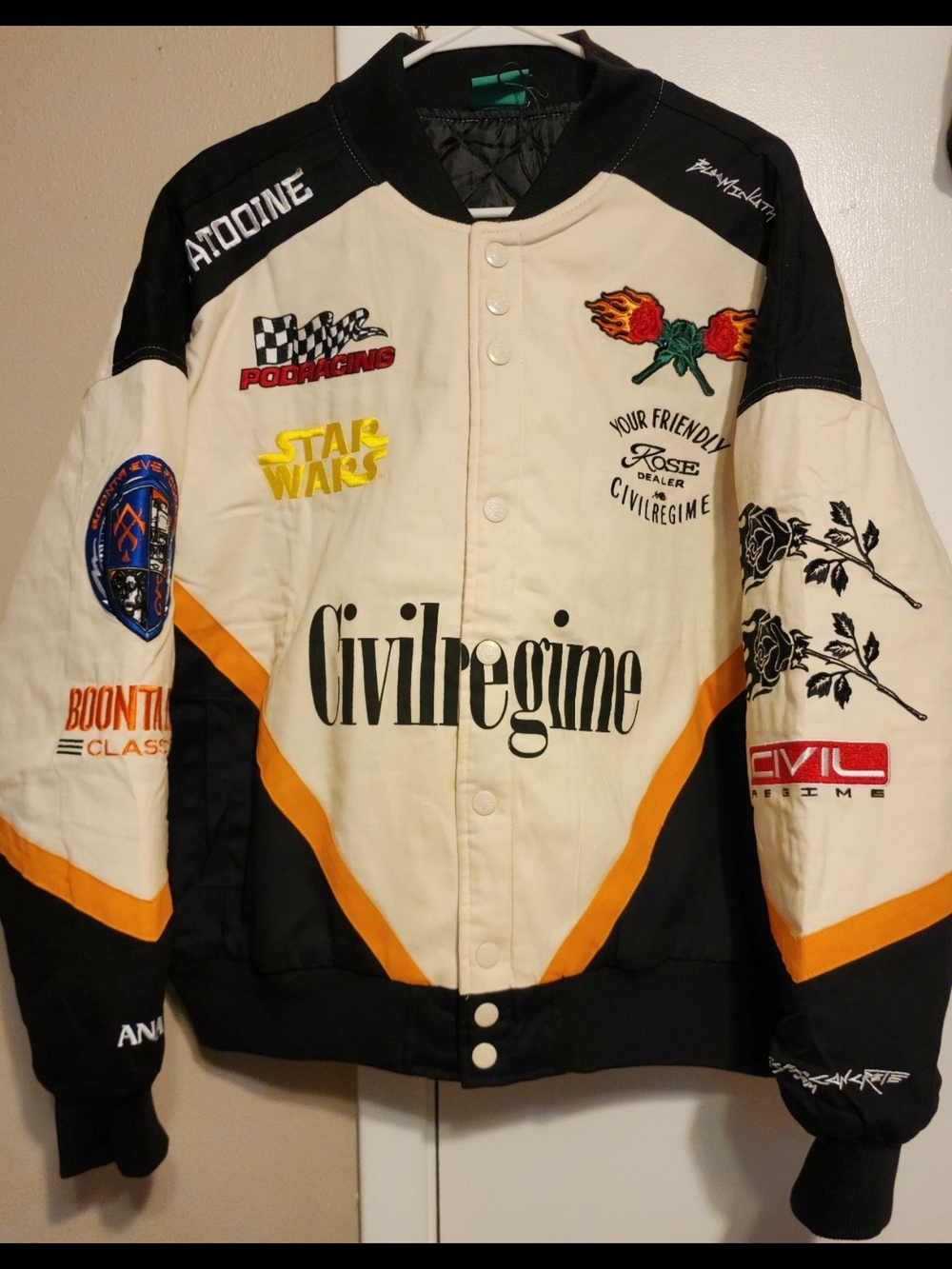 CIVIL REGIME/STAR WARS "ANIKAN" VARSITY JACKET SZ XL NEW